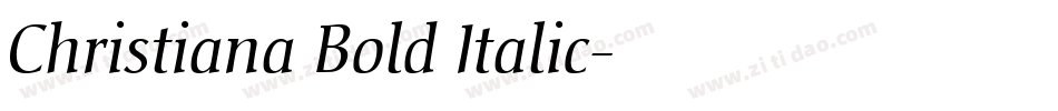 Christiana Bold Italic字体转换
